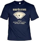 Witziges Sprüche T-Shirt Bierfüllstand Achtung F