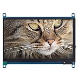 Dilwe 7-Zoll-kapazitiver IPS-Touchscreen, physikalische Auflösung 1026 * 600, VGA-Eingang, 178 Grad Weitwinkel, HDMI 1080P HD-LED-Monitor für Raspberry Pi/Ubuntu / WIN10 IoT