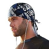 Arcweg Bandana Cap Laufmütze Atmungsaktiv Schnelltrocknend Kopftuch Pirat Kappe UV Schutz Bandanas mit verstellbar Band Radsport Fahrrad Kopfbedeckung Sommermütze Schweißabsorbierend UPF 50+