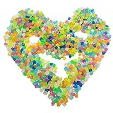 Povanjer 300 Stück Leuchtende Kieselsteine, Im Dunkeln Leuchtende SteinePebbles Rocks, Dekorative Gartenkieselsteine ​​​​für Den Garten, Für Aquarium Kiesdekorationen Für Den G