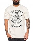 Used Look Los Pollos Herren T-Shirt Heisenberg Hermanos Bad Mr White Breaking, Farbe:Natur;Größe:XL