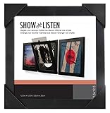 Show & Listen, Schallplattenrahmen, Frame für Vinyl und LP Cover, schw