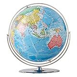 Globus 16,5 Zoll Durchmesser Desktop World Globe Educational Globes of The World Mit Metallständer Aus Edelstahl Erdkugel Für Kinder Bildungsweltglobus (Color : World Globe)