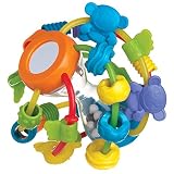Playgro Motorikschleifen-Ball, Ab 6 Monaten, Play and Learn Ball, Blau/Grün/Gelb, 40137