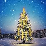 Meteorschauer Lichterkette 80cm 8 Tubes 576 LED IP65 Wasserdichte Schneefall Lichterkette Meteorschauer Eiszapfen für Garten Hochzeit Party Weihnachten Dekoration, Warmweiß