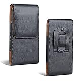 Handy-Holster, entworfen für iPhone 12 11 Pro Max, Gürteltasche mit Gürtelclip, XXL große Handyhalterung, kompatibel mit iPhone 12 11/XR/XS/X, 7 8+, A51, passend für Huawei/Moto(schwarz)