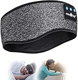 Schlaf Kopfhörer Bluetooth- V5.2 Sportskopfhörer Musik schlafen Stirnband Kopfhörer mit Ultradünnen HD Stereo Lautsprecher,Perfekt für Sport, Seitenschläfer, Flugreisen, Meditation und Entspannung
