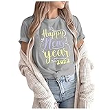 2022 Briefdruck Pullover Damen Weihnachten Rentier Elch Pulli Kurzarm Oberbekleidung Hirsch Bedrucktes Oberteil Bluse Tops Damen Weihnachten Lockeres Shirt Sweatshirt Christmas Oberteile T