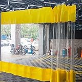 AMSXNOO Draussen Seitenwand Anthrazit, Mit Ösen PVC Schwerlast wasserdichte Planenplatte, Wetterresistent Trennvorhang Zum Pergola, Veranda, Pavillon, Garten (Color : Yellow, Size : 3.5x2.5m)