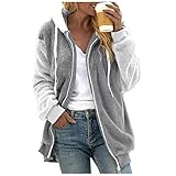 Ronamick Plüschmantel Damen Teddy Mantel Warm Fleecejacke Elegant Plüschmantel Flauschig Plüsch Hoodie Oberbekleidung Winter Kapuzenpullover Teenager Mädchen Weich Fleecemantel mit Kap