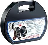 Lescars Autozubehör: Schneeketten Größe S für Reifen 195/65 R15 u.v.m. (Extrem robuste Schneeketten)