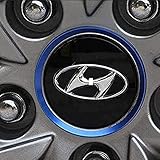 POPQ 4 Stück Auto Felgendeckel Radnabenkappen Center Radnabenabdeckung für Hyundai Tucson 2015 Radkappen Logo Emblem Wheel Caps Nabenkappen Nabendeckel Aufkleber Styling Zubehö