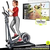 Sportstech Crosstrainer für Zuhause | Deutsches Qualitätsunternehmen | Video Events & Multiplayer App | 24 kg Schwungmasse | 22 Programme & HRC Mode | Fitness Heimtrainer CX625 inkl. Tablethalterung