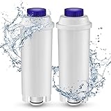 FOUVIN Waterdrop, 2Stück Kaffeevollautomat Wasserfilter TÜV SÜD Zertifizierte Wasserfilter für Kompatibel mit Delonghi DLS C002, Kaffeemaschinen Wasser Filterpatrone, Kaffeevollautomat W