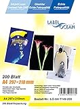 200 Blatt A4 Overheadfolie (OHP Transparentfolie Transparentpapier) für Inkjetdrucker, schwarz/weiss Laserdrucker und Farblaserduck