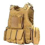 EbonHawk Leichte Taktische Weste mit Einstellbarer Kampfweste im Molle-System für CS Airsoft Sp