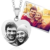 Kettenanhänger Herzanhänger - inkl. Gravur - Edelstahl AH127bi-2ac - mit AMAZON KONFIGURATOR direkt online gestalten !