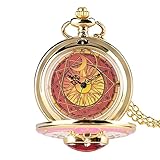 BBNBY Strass japanische Anime Sailor Moon Quarz Taschenuhr Halskette Anhänger Geschenke für Studentin,S