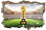 Pokal Stadion Fussball Wandtattoo Wandsticker Wandaufkleber D1343 Größe 40 cm x 60