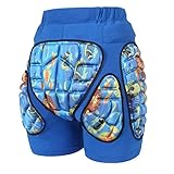 Kinder Hüft-Schutz-Shorts 3D Kompression Schutzhosen Gepolsterte, Bequem Atmungsaktiv Stoßfest Verschleißfest Protektorenhose Hüftprotektoren für Radsport Roller Skating Sp