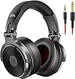 OneOdio Over Ear Kopfhörer mit Kabel, HiFi Studiokopfhörer mit Hi-Res, 50mm Treiber, Share-Port, Große Ohrmuscheln, 6,35 & 3,5mm Klinke, Geschlossene DJ Headphones für Podcast, Handy, PC (Pro 50)