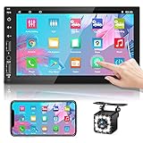 Hikity Android Autoradio Navi 2 Din Bluetooth Auto Radio 7 Zoll Touchscreen Auto Radio FM Receiver Unterstützung WiFi Verbindung SpiegelLink + Rückfahrk