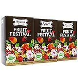 Apsara Fruit Festival Tee, Früchte Tee für jeden Tag, 3 er Tee Set (60 Teebeutel), Früchtetee mit Hibiskus Zitronengras Äpfel, Frucht Tee als Fruchtiger Durstlö