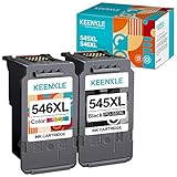 KEENKLE Kompatibel PG-545XL CL-546XL Druckerpatronen für Canon 545 546 XL Multipack Patronen für PIXMA TS3150 TS3151 MG2550S MG3050 MG3051 TR4550 TR4551 TS3350 MG2950 MX495(1 Schwarz, 1 Farbe)