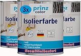 prinzcolor Premium Isolierfarbe LH Niktoinfarbe Deckanstrich Nikotinsperre Weiß 2,25