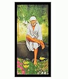 Generic Shirdi Sai Baba Sparkle Aufkleber Poster ohne Rahmen, Vinyl, 50,8 x 101,6