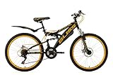 KS Cycling Jugendfahrrad Mountainbike Fully 24'' Bliss schwarz-gelb RH 38 
