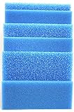 Wohnkult Filtermatte Filterschwamm blau alle Größen von 50 x 50 x 2 cm - 100 x 50 x 10 cm Grob und Fein (50 x 50 x 3 cm FEIN 30 PPI)