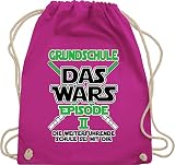 Shirtracer Schulkind Einschulung und Schulanfang - Grundschule Das Wars - Episode 2 - Die Weiterführende Schule sei mit dir - weiß - Unisize - Fuchsia - grundschule das wars - WM110 - Turnb