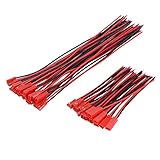20 Paare 22 AWG JST Steckverbinder 2 Pin Männlich Weiblichen Stecker Verbinderkabel Wire für LED Lampe Streife RC Spielzeug Batterie, 4 Zoll, 6 Z