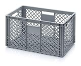 Auer Eurobehälter durchbrochen EO 64/32 Bäckerkiste 60x40x32cm Box 64L Stapel- und Transportkorb Lebensmittelkorb Gemüsekiste Cateringkiste aus lebensmittelechten PE-HD