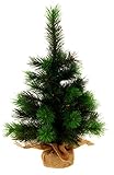 matrasa Mini Weihnachtsbaum Kleiner Bonsai Christbaum künstlich 46cm Türdek