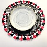 CFANYOU Tisch Platzset 2 stücke Baumwollgarn Geflochtene Untersetzer Baumwolle Seil Geflochtene Sätze Becher Pad Table Dekor Wärmebeständige Tisch Matte Tasse Für Home Decoration Herbst T