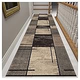 Flur Teppich Indoor Linien Flur Teppich Teppich, Japanischer Style Border Floor Runner Mit Anti-Skid-Gummi-Rücken, 80-140 cm Breit (Size : 1.3X6M)