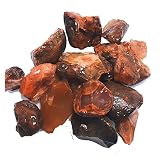 DONGMAISM Rauer Kristall Natürliche rote Achat Stein Fischtank Dekoration Material von Achat Chalcedon Körper Gesundes Rohstoff Edelstein Exemplar Kollektion Geschenk (Color : 100g, Size : 1.5-4cm)