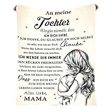 QQWD Kuscheldecke Personalisierte Decke Brief An Meine Tochter, Ermutigung Und Liebe Flanell Briefdecke, Flanelldecke Einfach Zu Säubern,140x180
