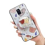 Lulumi Stilvolle Kickstand Handyhölle för Samsung Galaxy A6/A6 2018, Schutzhölle Anti-Knock Sparkle Back Cover för Mddchen Silikon Telefonstdnder Halter STO_fest Soft Designer, G