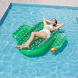 LXDZXY Sommer aufblasbare Wasser schwimmende Reihe, aufblasbares Schwimmspielzeug, Kaktus schwimmende Reihe für Erwachsene Wasserliege Schwimmbett 180 * 135cm*