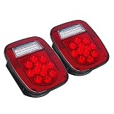 CarWorld rücklicht für Jeep für Wrangler TJ CJ 1976-2006, Paar Auto Stop Rücklicht Warnleuchten Rückfahrleuchte für LKW/Anhäng