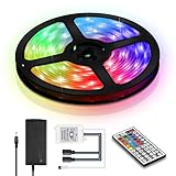 Hotmigao LED Strip, Musik Sync Farbwechsel LED Lichtband für Schlafzimmer, Wohnzimmer, Küche, Decke, Party, Haus Dekoration (4M)