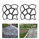 HG® 2X D.I.Y Pflasterform Gehweg Betonpflaster Gießform Garten Schablone mit 9 Kammer 43 x 43 x 4