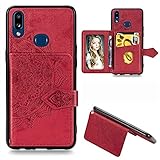 Custodia protettiva Schutzhülle for Samsung Galaxy A10s. Fall TPU + PU. Dual-Schicht Stoßdämpfe Hybridschutz-robustes Gehäuse (mit Auto-Magnetfunktionanti-Fall-Schutzhülle) Custodia sottile per smartp