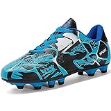NEUSOP Fußballschuhe Jungen Mädchen Fussballschuhe Kinder FG/AG Fussball Schuhe Trainingsschuhe Für Unisex-Kinder Sportliche Fußballschuh,A Blau,34EU
