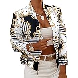 WAEKQIANG Damenmode ReißVerschluss Dekoration Langarm Jacke Jacke Strickjacke Strickjacke B