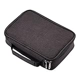 AMGOMH 72 Slots Federmappe Super große Kapazität Bleistift-Beutel Studenten Stationäre Fall Farbige Bleistifte Halter Case Federtasche Federmäppchen mit Innentasche für kleine Gadgets (Schwarz)
