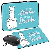 PEDEA Design Tablet PC Tasche 10,1 Zoll (25,6cm) mit Mauspad und schnurloser Maus, Yoga L